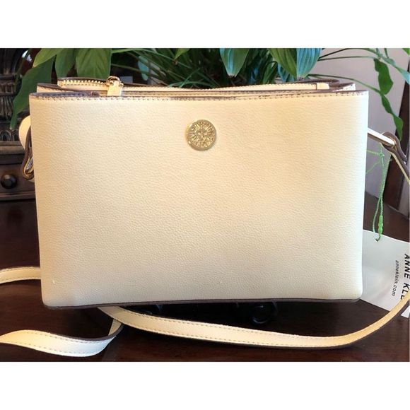 Anne Klein Handbags - ANNE KLEIN - NWT Faux Leather Crossbody in Butter Yellow. ALMOST PERFECT!